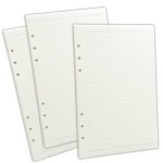 A5 6穴システム手帳対応の罫幅8mmのリフィル