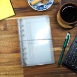 TSUKURIRO システム手帳 カードホルダー ゴムバンド 付 6穴 薄型 半透明 リフィル クリアポケット セット (B6・バイブルサイズ)